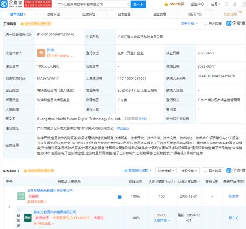 新东方布局数字科技领域，成立未来数字科技公司专注数字内容制作服务